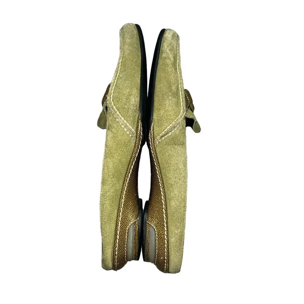 Cole Haan‎ Air slip-on Mules suede green loafer Size 7B Brazil